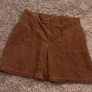 Brown Corduroy Skirt